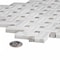 Apollo Tile Sample, Dots&Lines Basket Weave 11.2"X11.5" Carrara White Mosaic Tile APLKB99B05EC24 Sample - alternate 1